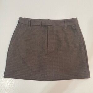 Gap Womens Brown Houndstooth Mini Skirt Size 6 New With Tags Professional Career